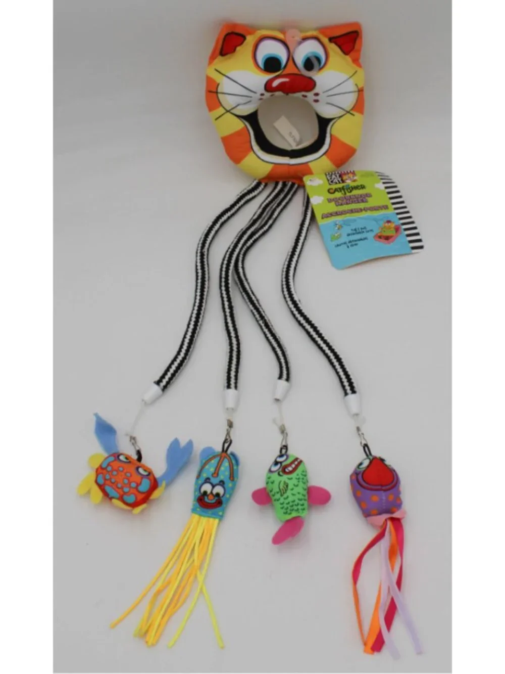 Fat Cat Catfisher Doorknob Hanger with 4 Dee-Lux Kitty Lures, Color Varies | NEW